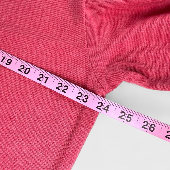 Ralph Lauren Mens XL Light Red Mesh Tennis Tail Ribbed Short Sleeve Polo Shirt - Picture 7 of 11